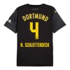 Maillot de Supporter Borussia Dortmund N. Schlotterbeck 4 Extérieur 2024-25 Pour Enfant